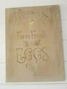 SHABBY CHIC ♥ Fresh Farm Eggs Leinwand-Bild 30x40 ♥ UNIKAT ♥ HANDMADE ♥ Farmers - Bild 1 von 7