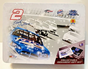 Diecast Action #2 DODGE Rusty Wallace ORNAMENT 2005 Holiday TIN SET 1/3408 NEW - Picture 1 of 7