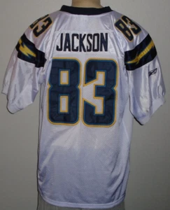 Maglia Vincent Jackson #83 San Diego Chargers Reebok bianca cucita NFL uomo 54/2XL - Foto 1 di 8