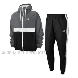 Nike Men's Woven Hooded Full Nylon Men's Nike Hoodie Tracksuit 2 Piece RARE - Picture 1 of 7