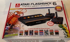 Atari Flashback 6 Classic Game Console Built-In 100 Games w/ 2 Joysticks Manual