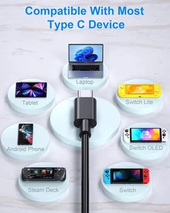 Nintendo Switch Charger 45W PD 3.0 Fast Charging Adapter USB-C Cable 1.8M – UK - Picture 1 of 7