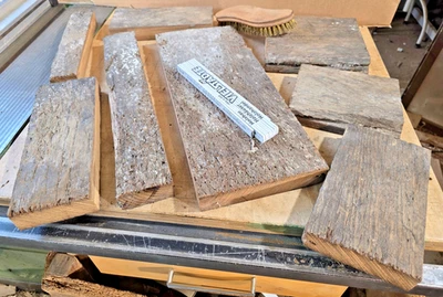 8 uralte Reststücke aus uralten Fußbodenbrett  für Kunstwerke !  (siehe Bilder) - Bild 1 von 4