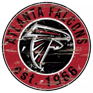NFL Atlanta Falcons Established 12" Round Wall Sign Hanging - Picture 1 of 3