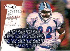 2001 SAGE #A12 Alge Crumpler Autografi Bronzo #/650 - Foto 1 di 2
