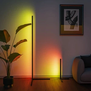 APP-Controlled Floor Lamp 16M Colors Smart Corner Floor Lamp Dimmable Modern - Picture 1 of 8