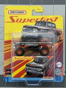 MATCHBOX 2020 SUPERFAST BLACK SKYJACKER 1968 DODGE D200 PICKUP TRUCK TRUE GRIP! - Picture 1 of 1