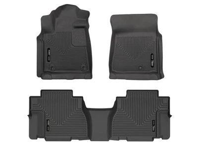 Husky Weatherbeater Floor Mats Fit 08-11 Toyota Sequoia Front/2nd Row 3pc Blk - Image 1 of 4