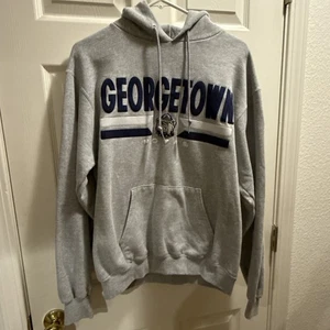 Pre-Owned Georgetown Hoyas Sweatshirt Champion Medium Hoodie Gray Mens - Picture 1 of 5