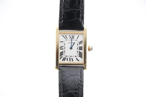 Cartier Tank Solo 2743 W1018755 esfera romana amarilla 18K T0033 - Imagen 1 de 15