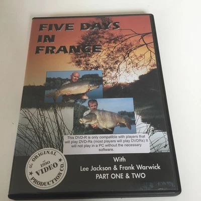 FIVE DAYS IN FRANCE. CARP FISHING PARTS ONE & TWO. Rare DVD. Fast Free shipping  - Image 1 of 4