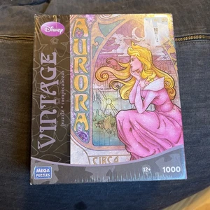 Neu Disney Vintage Serie Aurora 1000 Teile Mega Puzzle Dornröschen versiegelt - Bild 1 von 6