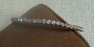 Pulsera elástica color plata cristal Swarovski - Imagen 1 de 4