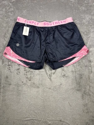 NWT Simply Southern Cheer Shorts Navy Shell Women's XXLarge - Image 1 of 4