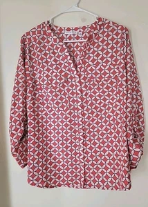 NOTACIONES Mujeres 1X Blusa Camisa Estampada de Animales Manga con Pestaña Abotonada - Imagen 1 de 3