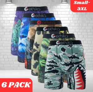Ethika 6-Pack Mens Boxer Briefs | Soft Stretch | Breathe | Tagless | Comfort Fit - Picture 1 of 5