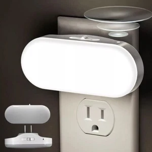 2 Pack Led Night Light Wall Plug in Dusk To Dawn Sensor 1W 5000K Dimmable Kids - Picture 1 of 7