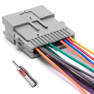 Car Stereo Radio Wiring Harness with Antenna Adapter for Chevy, GMC, Buick, P... - Picture 1 of 5
