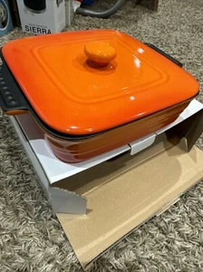 Parini Orange Cookware Square Baker Non-stick Ceramic Bakeware Dish NEW - Picture 1 of 3
