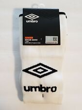 UMBRO Kids JUNIOR Soccer Socks - White Black Size 3-9