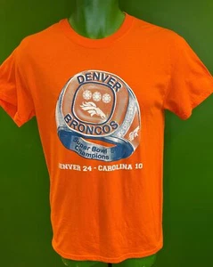 NFL Denver Broncos Super Bowl 50 Campeones Anillo Camiseta Para Hombre Pequeña - Imagen 1 de 3