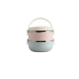 2/3/4 Layers Thermal Insulated Round Lunch Box Stainless Bento Food Container - Picture 1 of 37
