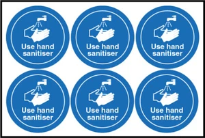 6x Use Hand wash* Health & Safety Signs Stickers Hygiene - Picture 1 of 1