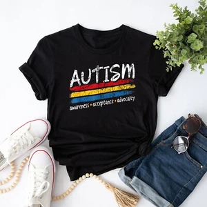 Autism Awareness apparel – Support, Acceptance & Advocacy T-Shirt - Picture 1 of 22