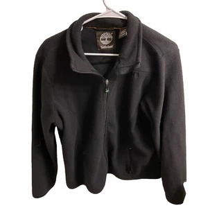 Timberland Fleece Jacket Full Zip Youth Size Xl Black Logo Warm Comfy Pockets - Picture 1 of 15