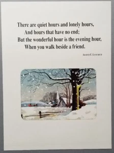 Friend Prose Winter Scene 1989 Magazine Page 8 x 10 3/4" - Picture 1 of 2