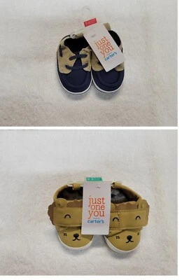 Carter’s Baby Shoes Lot of 2 Size 0-3 and 3-6 Months 2 NEW Pair Infant Boys - Image 1 of 4