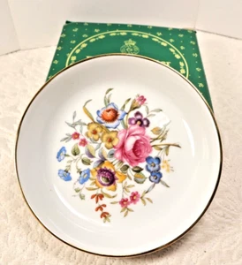 1982 Avon Floral Trinket Dish-Royal Worcester Fine Porcelain VTG Collectible - Picture 1 of 6