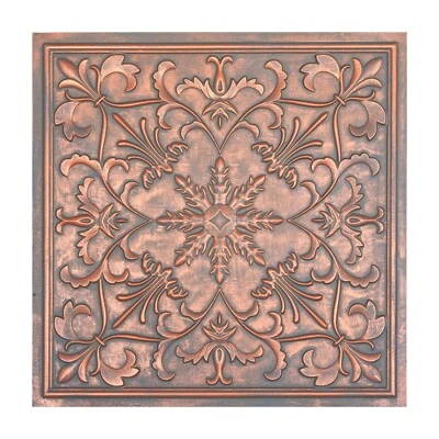 Vintage Style Ceiling Tiles Decorative Wall Panels PL70 Rustic copper 10pcs - Image 1 of 4