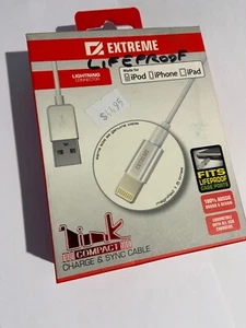 Charge & Sync Cable with MFI Certified Lightning Connector x1.2m White Extreme - Picture 1 of 2