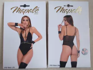 Body Mapale Lencería Efecto Cuero Con Puños 2705 Negro - Nuevo - Imagen 1 de 8