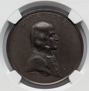1801 - FRANKREICH KAISER NAPOLEON I BONAPARTE Medaille "FRIEDEN VON LUNEVILLE" - NGC MS62 - Bild 1 von 4