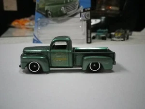 511 2020 Hot Wheels Green 49 Ford F1 Pickup Truck Custom Real Riders - Picture 1 of 6