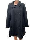 Oska Size 2 Uk 14 - 16 Xl Xxl 95% Wool Long Coat Black