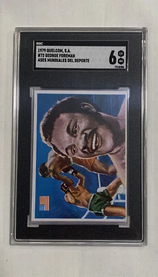 GEORGE FOREMAN 1979 QUELCOM ASES MUNDIALES DEL DEPORTE CARD #72 SPAIN SGC 6 - Image 1 of 2