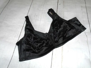 42C Shiny Black Nylon Unlined Wireless INTIMATES by Lane Bryant Bra 42C - Picture 1 of 5