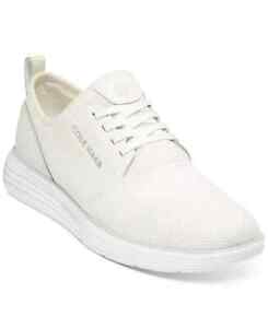 Cole Haan N9248* Men's Blanc Grandsport Journey Knit Lace-Up Sneakers Size 10 M