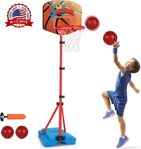 Canasta De Basquetbol Basketball Para Niños Con Bola Incluida Inflador Calidad - Picture 1 of 8