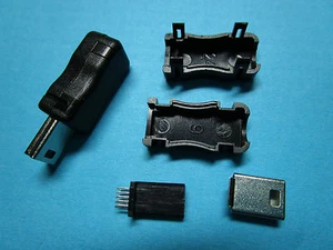 50 pcs 10 Pin Mini USB Plug Male Socket Connector Plastic for Philips 90 Degree - Picture 1 of 4