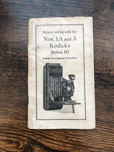 Picture Taking with the Nos 1A & 3 Kodaks Series III Camera Guide - Picture 1 of 4