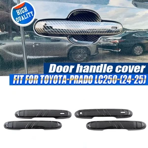 Carbon ABS Car Side Door Handle Cover Accessories For Toyota Prado LC250 2024-25 - Picture 1 of 13