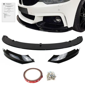 JOM Front Spoiler Lippe Frontlippe Schwarz für BMW F32 F33 F36 mit M Paket ABE - Picture 1 of 4