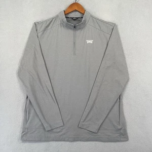 Sudadera PXG Golf 1/4 Cremallera Para Hombre Gris Medio Pullover Rendimiento Logo Sólido - Imagen 1 de 11