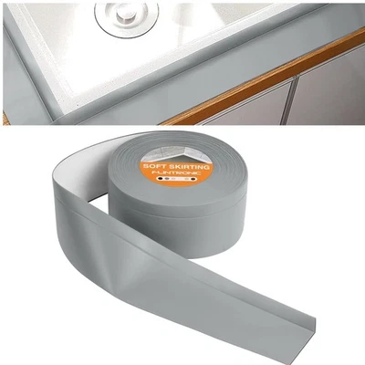 Weichsockelleiste Selbstklebend 15m PVC Dichtlippe für Küche Bad Fliesen - Bild 1 von 2