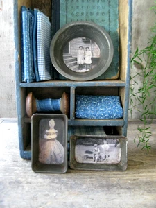 3 Antique Tin Toy Pans with Old Photo Prints Children - Picture 1 of 7