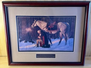 "LA ORACIÓN EN LA FORJA DEL VALLE" por Arnold Friberg impresión de calidad enmarcada personalizada 16x20 - Imagen 1 de 5